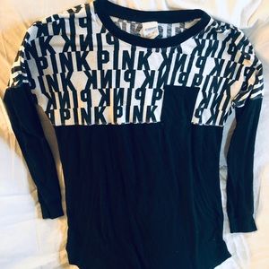 PINK L/S Top and Forever 21 Gray Jeans